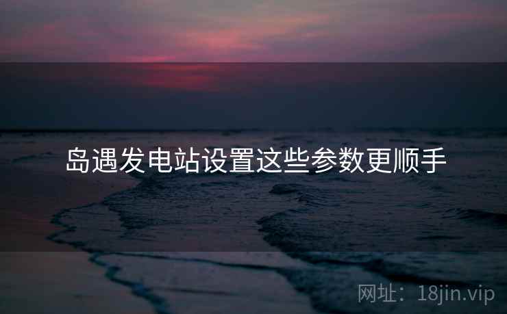 岛遇发电站设置这些参数更顺手