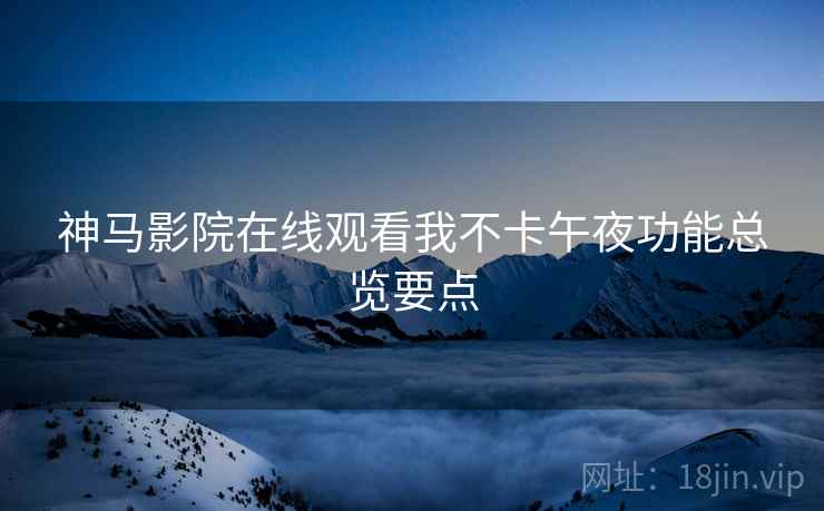 神马影院在线观看我不卡午夜功能总览要点