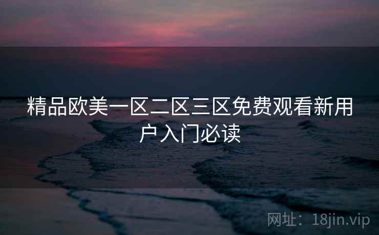 精品欧美一区二区三区免费观看新用户入门必读